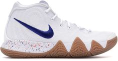 Nike Kyrie 4 Uncle Drew Kyrie 4, Ball Shoes, Kd Shoes, Basketball Tips, White Basketball Shoes, Basketball Workouts, Nike Elite Socks, Shoes Shopping, Basketball Drills