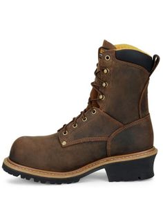 Carolina Men's Poplar Logger Boots - Composite Toe, Beige/khaki Rugged Lace-up Work Boots With Leather Sole, Rugged Lace-up Boots With Steel Toe, Rugged Steel Toe Lace-up Boots, Rugged Lace-up Steel Toe Boots, Rugged Lace-up Waterproof Boots With Reinforced Heel, Rugged Lace-up Waterproof Boots With Leather Footbed, Rugged Waterproof Lace-up Boots With Leather Footbed, Outdoor Lace-up Boots With Leather Footbed And Snip Toe, Snip Toe Lace-up Boots With Leather Footbed For Outdoor