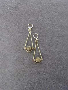 Gold and lava rock pendulum earrings French hooks Pendulum Earrings, Lava Rock, Jewelry Earrings Dangle, Dangle Drop Earrings, Beauty Book, Dangle Earrings, Jewelry Earrings, Accessory Gift, Angeles