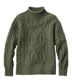 #LLBean: Women's 1912 Heritage Wool Blend Mockneck Sweater Ll Bean Aesthetic, Irish Sweaters Women, Irish Wool Sweaters, Irish Sweater, Mockneck Sweater, Wool Sweaters Womens, Bean Boots, Women's Sweaters, Mock Neck Sweater