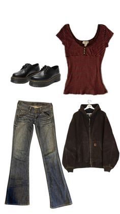 Speak 2004 Outfits, Fall Downtown Outfits, Appalachia Aesthetic Clothes, Styling Basic Clothes, Grunge Fall Outfits 90s, Twilight Core Aesthetic Outfits, Outfits For Broadway Show, Midwestern Fashion, Grunge Downtown Outfits