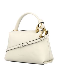 100% full grain calf leather lining, 100% polyester White Textured Leather Business Bag, Cream Textured Leather Business Bag, White Calf Leather Shoulder Bag With Removable Pouch, Modern Bags With Leather Lining And Round Handle, Modern Bags With Round Handle And Leather Lining, Modern Bag With Round Handle And Leather Lining, White Textured Leather Evening Shoulder Bag, White Leather Business Satchel, White Calf Leather Shoulder Bag With Soft Leather