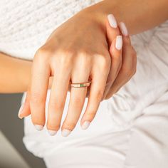 14k Solid Gold Emerald Ribbed Ring - Green Emerald Gemstone Statement Ring for Women - Natural Emerald Ring - Jewelry Gift for Ladie's Discover the epitome of elegance with our 14K solid gold ribbed ring, showcasing a stunning natural green emerald. This statement piece combines classic sophistication with a touch of modern texture, making it a unique addition to any jewelry collection. Perfect for women who appreciate the timeless beauty of emeralds, it's an ideal gift for any occasion. Elevate your style or surprise a special someone with this exquisite emerald ring, a symbol of luxury and refinement. Features: * Custom-Crafted to Your Specifications. * Gold Karat: 14k * Gold Color Options: Choose from Yellow Gold, Rose Gold, or White Gold * Band Width: 2.03 mm * Top Band Width: 3.98 mm Anniversary Jewelry Channel Set Open Ring, Fine Jewelry Open Ring With Channel Set, Fine Jewelry Promise Ring With Channel Set, Fine Jewelry Channel Set Open Ring, Yellow Gold 14k Channel Set Rings, Promise Diamond Ring With Channel Set And Open Ring, Channel Set Diamond Open Ring For Promise, Channel Set Diamond Promise Ring, Open Design, Channel Set Diamond Promise Ring