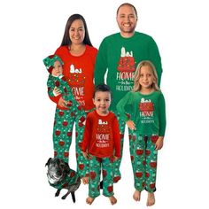 Celebrate this festive holiday season with your favorite iconic character, Snoopy! The Snoopy Matching Family Pajamas Set features a graphic tee with a vibrant Christmas Snoopy and plush fleece pull-on pants with an allover Snoopy print. Start a holiday tradition with coordinated pajamas for the entire family. Theres a style for everyone in the family, so grab (or gift) yours today and wear this set for family photos, decorating the tree, or relaxing on Christmas Eve. Size: S.  Color: Red.  Gend Snoopy Print, Christmas Snoopy, Family Pajama Sets, Matching Christmas Pajamas, Matching Family Pajamas, Home For The Holidays, Matching Pajamas, Family Pajamas, Peanuts Snoopy