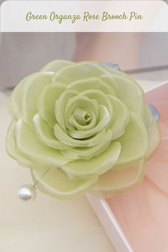 Link attached this pic. #giftforfather #giftforfathersday #handmadegiftideas #broochpin #handmadebrooch Elegant Green Flower Brooches, Elegant Green Hair Accessories For Gifts, Elegant Green Hair Accessories For Gift, Elegant Green Brooches With Handmade Flowers, Green Flower-shaped Brooches For Weddings, Fabric Flower Pins, Fabric Flower Brooch, Fabric Brooch, Rose Brooch