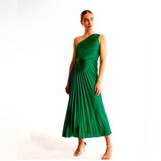 Questions? Leave A Comment Below! Green Midi Dress With Pleated Bodice For Evening, Green Pleated Bodice Dress For Evening, Green Pleated Dress For Evening, Green Pleated Dress With Pleated Bodice For Evening, Spring Gala Midi-length Pleated Dress, Spring Pleated Midi Dress For Dinner, Spring Gala Pleated Midi Dress, Green Midi Dress With Pleated Bodice, Spring Gala Midi Dress