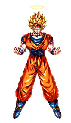 a drawing of gohan from the dragon ball movie, with his arms outstretched and hands out