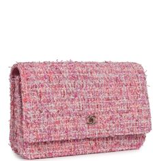 This Chanel classic wallet on chain in pink multicolored tweed fabric with gold tone hardware, tonal stitching, front flap, CC snap lock closure, half moon back pocket, and gold tone chain and pink leather interwoven shoulder/crossbody strap.Delivery 5-8 or 10-15 working days Please note that during high season and Sale period, delivery times may be affected We accept payment with a Credit card, Debit card, or PayPal.Note: Our Items are totally New High quality Brand Inspired Refurbished. Please Luxury Pink Wallet On Chain, Chanel Wallet Cheap, Chanel Classic Wallet On Chain, Chanel Wallet On Chain, Chanel Box, Snap Lock, Wallet On Chain, Backpack Tote Bag, Tweed Fabric