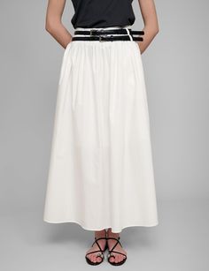 Thea White Double Belted Skirt-BESTSELLER Belted Skirt, Pixie Market, Skirt Belt, Midi Maxi Dress, Short Jumpsuit, Knit Shirt, Long Blouse, Sweatshirt Dress, Outerwear Jackets