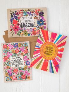 Amazing Set of 3 Greeting Cards-view 1 Inside Of Greeting Cards, Greeting Card Words, Generic Greeting Cards, Trending Greeting Cards, Collage Birthday Cards, Illustrated Greeting Cards, You Got This Card, Painted Greeting Cards, Fun Birthday Cards