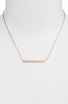 Argento Vivo Bar Pendant Necklace | Nordstrom Elegant Bar Necklace With Adjustable Chain For Everyday, Elegant Everyday Bar Necklace With Adjustable Chain, Elegant Bar Necklace With Cable Chain, Minimalist Bar Necklace With Cable Chain For Everyday, Elegant Everyday Bar Necklace With Cable Chain, Everyday Minimalist Bar Necklace With Cable Chain, Modern Bar Necklace With Adjustable Chain, Modern Everyday Bar Necklace With Adjustable Chain, Minimalist Yellow Gold Sterling Silver Bar Necklace