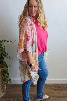 Embrace the beachy vibes with our Paradise Awaits Kimono. Its trendy design and fun print makes it the perfect accessory for a day at the beach or a night out. Get ready to turn heads and feel like you're in paradise. One size fits all! Features:-100% Polyester Printed Summer Cover-up For Day Out, Bohemian Lightweight Cover-up For Beach Party, Beachy Boho Print Cover-up For Vacation, One Size Summer Beach Cover-up, Casual Tropical Print Cover-up For Spring, Lightweight Summer Cover-up For Day Out, Casual Spring Tropical Print Cover-up, Multicolor Cover-up For Vacation Day Out, Trendy Multicolor Beach Cover-up