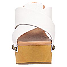 Introducing the Driftwood platform sandal, a must-have for this season. It has leather straps that cris-cross the foot, this sandal adds a touch of sassiness to any outfit. The platform sole provides added height and comfort, making it perfect for all-day wear. Whether you're headed out for brunch or a night out on the town, the Driftwood platform sandal is sure to make a statement. So why wait? Step out in style with the Driftwood today! Clogs Style, Platform Clogs, Clog Heels, Leather Sandals Women, The Platform, Leather Clogs, Platform Wedge Sandals, Yellow Leather, Sandal Fashion