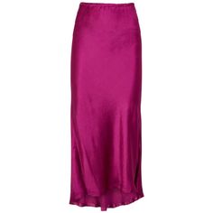 Details Skirt Satin Topstitching Elasticated Waistband Slips On Asymmetric Hem Non-Stretchy Fabric Mid-Weight Fabric Dry Clean Viscose 51%, Silk 49% Magenta Skirt, Skirt Satin, Satin Midi Skirt, Harvey Nichols, Luxury Department Store, Women Skirts Midi, Asymmetric Hem, Fashion Set, Fashion Magazine