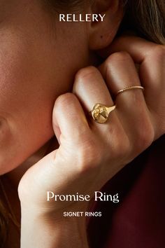 With this promise ring, make a promise to your best friend, your boo, your siblings, or anyone you love. Seal your promise with a signet ring for a whole lot of meaning in its most elegant form. Womens gold ring, Jewelry gold rings, Trendy gold ring, womens rings, Unique womens rings, Casual womens ring, womens jewelry rings, Womens jewelry trends 2020, Womens jewelry fashion, Jewelry accessories! #goldrings #rings #womensrings #jewelry #rellery Minimalist Promise Signet Ring With Engraving Option, Minimalist Signet Ring With Engraving For Promise, Oval Promise Jewelry Tarnish Resistant, Oval Promise Jewelry With Tarnish Resistance, Minimalist Tarnish Resistant Signet Ring For Promise, Minimalist Tarnish-resistant Signet Ring For Promise, Classic Open Dome Ring For Promise, Sterling Silver Promise Signet Ring, Heirloom Style 14k Gold Signet Ring For Promise