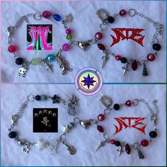 Made by order  Length can be personalized Chain: stainless steel  Please don't hesitate to ask any questions! All my products are belong to me please do not copy! Straykids Bracelet, Skz Bracelet, Stray Kids Bracelet, Skz Diy, Skz Merch, Jewelry Kpop, Diy Kandi Bracelets, Pop Jewelry, Jewels Diy