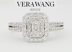 a diamond ring with the words veraweing on it and an image of a bride's wedding band