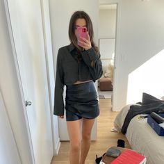 Zara Faux Leather Skirt With Shorts. Never Been Worn. Sleek Mini Skirt For Fall Night Out, Zara Casual Skirt For Going Out, Casual Going Out Skirt By Zara, Casual Zara Skirt For Going Out, High Waist Mini Skirt For Night Out In Fall, Lined Skirt Bottoms For Night Out In Fall, Sleek Mini Skirt For Night Out In Fall, Zara Casual Mini Skirt For Night Out, Casual Zara Mini Skirt For Night Out