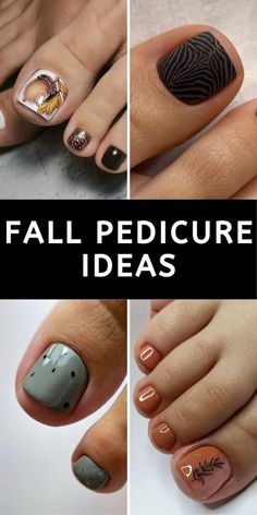 Autumn Pedicure Toe Nails, Fall Pedicure Designs, Autumn Pedicure, Fall Toe Nail Designs, Fall Pedicures, Fall Pedicure Ideas, Fall Pedicure, Fall Toes