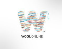 the word wool online is made up of colorful lines