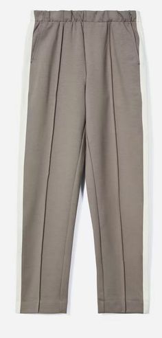 Beige/Ivory Cotton/Modal/Elastane "Dream Pant" | Everlane Athleisure Joggers For Workwear In Fall, Fall Athleisure Joggers For Workwear, Sporty Straight Hem Pants For Workwear, Sporty Pants With Straight Hem For Workwear, Sporty Joggers With Side Pockets For Work, Athleisure High-waisted Sweatpants For Workwear, Sporty Straight Leg Sweatpants For Work, Tapered Leg Sweatpants With Elastic Side Panels For Work, Workwear Sweatpants With Tapered Leg And Elastic Panels