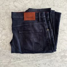 Dark Blue Mid-Weight, Slim Fit Denim. 34 X 34. Originally Retailing For $250. Beautiful Handcrafted Denim Made In Raleigh, North Carolina, U.S.A. Raleigh Denim Workshop Is An American Enterprise / Art Project / Romantic Adventure Started By Sarah Yarborough And Victor Lytvinenko. Https://Raleighdenimworkshop.Com/ More About Raleigh Denim Raleigh Denim Workshop Is A Collection Of Master Jeansmiths Who Take Great Pride In Crafting Some Of The Best Jeans In The Country. Every Pair Is Sewn On Restor Blue Slim Fit Jeans For Business Casual, Fitted Selvedge Blue Jeans, Indigo Denim Jeans With Welt Pockets, Indigo Jeans With Welt Pockets, Navy Straight Leg Denim Jeans, Blue Selvedge Denim Bottoms, Fitted Blue Jeans With Straight Hem, Fitted Blue Jeans For Business Casual, Selvedge Denim Blue Cotton Pants