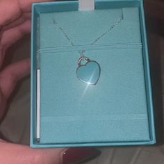 Brand New Never Worn Mini Tiffany Blue Necklace Tiffany Blue Aesthetic, Tiffany Key Necklace, Mini Heart Necklace, Tiffany Key, Jewelry Tiffany, Tiffany Necklace, Key Necklace, Tiffany Co Jewelry, Mini Heart