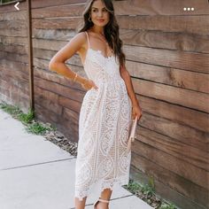 Never Worn. Bought For Bridal Shower And Ended Up With Something Else. Vici Dress, Crochet Midi Dress, Belted Wrap Dress, Crochet Midi, Engagement Session Outfits, Tassel Dress, Bridesmaid Dress Sizes, Future Outfit, Long Bridesmaid Dress