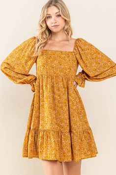 Gold Floral Chiffon Square Neck Ruffle Hem Maternity Dress– PinkBlush Square Neck Long Sleeve Dress, Fall Photo Shoot, Chiffon Maternity Dress, Photo Shoot Dress, Square Neck Long Sleeve, Casual Maternity, Floral Chiffon Dress, Balloon Sleeve Top, Layered Blouse