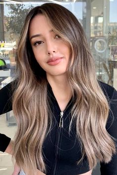 Trendy Haircuts For Long Hair, Haircut Ideas For Long Hair, Ideas For Long Hair, Face Hairstyles, Haircuts Medium, Perfect Blonde Hair, Color Knowledge, Haircut Inspo, Brown Hair Balayage