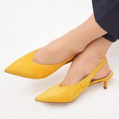 Beautiful New With Tags Lk Bennett Yellow Suede Slingbacks In Original Box From A Luxury British Brand Boasting A Sleek Pointed Toe, Kitten Heel And Adjustable Strap Around The Ankle, Let It Complement Dresses And Tailored Trousers Alike. Sizing Per Lk Bennett: 8.5 Us / 39 Eu ... Fit True To The Size, I'm 39 In Eu. Fabric Composition: Upper Material 100 % Leather Sole Material: 100 % Leather Lining: 100 % Leather Heel Hight: Low Heel, 5 Cm / 2'' Toe Shape: Pointed Toe Yellow Pointed Toe Slingback Pumps For Spring, Spring Yellow Slingback Pumps With Heel Strap, Yellow Slingback Pumps With Heel Strap For Spring, Spring Yellow Slingback Strap Pumps, Spring Yellow Slingback Pumps, Yellow Pointed Toe Slingback Pumps For Evening, Yellow Slingback Pumps For Spring, Elegant Yellow Slingback Pumps With Pointed Toe, Yellow Open Toe Slingback Pumps With Heel Strap