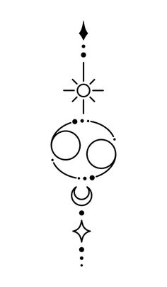 a black and white drawing of a sun with two faces on the front, and one face in the back