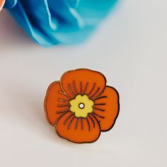 0.75″ pin Hard enamel Single post Simple and beautiful Spring Brooch Pins As Gifts, Spring Flower Enamel Pin For Gift, Spring Flower Enamel Pin As A Gift, Flower Shaped Enamel Pin For Gift, Spring Flower Enamel Pin Gift, Spring Gift Enamel Pin, Orange Pansy, Wreaths Across America, Scarf Purse