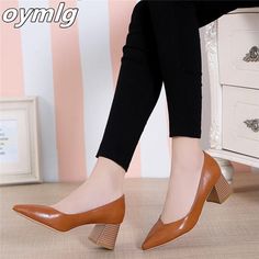 SPECIFICATIONS Pumps European style time simple comfortable high heels 2020 new pointed thick heel shoes pu single shoes wild women's shoes Brand Name: OYMLG Origin: Mainland China Upper Material: PU Toe Shape: Pointed toe With Platforms: No Heel Height: High (5cm-8cm) Heel Type: Square heel Pump Type: basic Style: Classics Fashion Element: Shallow Season: Summer Outsole Material: RUBBER is_handmade: Yes Insole Material: PU Occasion: DRESS Model Number: bfgnf Fit: Fits true to size, take your no Trendy Pointed Toe Block Heels For Office, Trendy Sculpted Block Heels With Pointed Toe, Trendy Pointed Toe Block Heels With Sculpted Heel, Trendy Medium Width Block Heels With Pointed Toe, Trendy Pointed Toe Block Heels Medium Width, Comfortable High Heels, Thick Heel Shoes, Wardrobe Outfits, Thick Heel