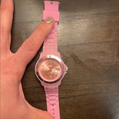 Pink Ice Brand Watch Brand New Never Worn Pink Casual Watches, Trendy Pink Analog Watch, Casual Pink Watch For Gift, Ice Accessories, Heart Necklace Tiffany, Tiffany Sunglasses, Orange Watches, Toy Watch, Swarovski Heart