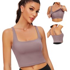 PRICES MAY VARY. [ Workout Tank Tops With Built In Bra ] Experience convenience and support with our workout tank top featuring a built-in bra. The built-in bra design offers medium support for various activities such as yoga, pilates, or weight training. No more constantly adjusting your sports bra during your workout—our tank top with a built-in bra keeps everything in place, allowing you to focus on your fitness goals with confidence and comfort. [ Longline Sports Bra With Adjustable Straps ] Bra-friendly Tank Top With Wide Straps For Pilates, Pilates Tank Top With Bra-friendly Wide Straps, Stretch Tank Top With Built-in Bra For Pilates, Compressive Tank Top With Built-in Bra For Pilates, Built In Bra Tank Top, Cropped Tank Top With Built-in Bra For Yoga, Neck Workout, Bra Design, Cami Bra