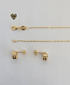 Descripción:

 -Conjunto de Pendientes, Collar y Colgante Círculo .

 -Material: oro de 18 quilates (BGF).,

 -Ancho de cadena: 1 mm.

 -Medida de los pendientes: 10mm.

 -Disponible en Tamaño: 18". Brazilian Gold, Earrings Chain, Gold Overlay, Chain Pendant, Pendant Set, Chain Pendants, Laminate, Gold Filled, 18k Gold