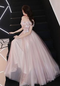 Gaun Koktail, Tulle Pink, डिजाइनर कपड़े, Prom Dress Pink, Lace Long Prom Dress, Pink Bridesmaid Dress, New Coming, Pink Prom Dress, Pink Prom