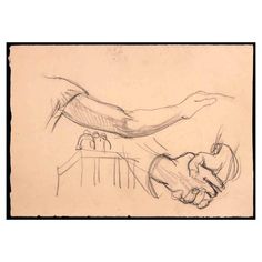 a drawing of two hands holding each other