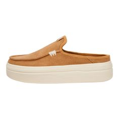 Austin Lift Classic Women - Tan Hey Dude Shoes Women, Platforms Shoes, School Uniform Shoes, Suede Top, Affordable Shoes, Hey Dudes, Suede Tops, Women's Slip On Shoes, Women Platform Shoes