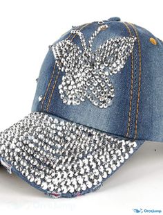 OrcaJump - Womens Baseball Hat with Crystal Rhinestones - Casual, Everyday Wear for Outdoor Use (1 Piece) Trendy Rhinestone Hats For Spring, Casual Adjustable Baseball Cap With Rhinestones, Trendy Summer Hats With Rhinestones, Spring Hats With Rhinestones, Spring Rhinestone Hats, Adjustable Summer Hats With Bling, Adjustable Rhinestone Cap, Adjustable Rhinestone Baseball Cap For Party, Fall Fashion Accessories