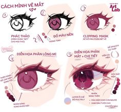 the instructions for how to draw an anime eye