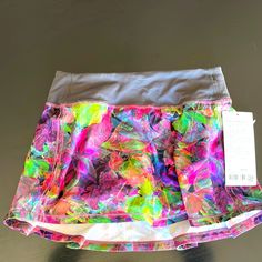 Color: Vftm Vivid Floral Tone Multi Size 2 New With Tags Smoke Free And Pet Free Home Pink Sports Skirt With Built-in Shorts, Athleisure Pink Swim Skirt With Built-in Shorts, Pink Athleisure Lined Skirt, Pink Lined Athleisure Skirt, Pink Workout Skirt With Built-in Shorts, Pink Lined Skirt In Athleisure Style, Pink Sports Skirt With Lining, Pink Swim Skirt With Built-in Shorts For Workout, Pink Lined Sports Skirt