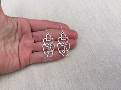 "These are so cool and unique! Geometric statement earrings are made from allergy free plated silver. They are lightweight and comfortable for everyday wear. The earrings measure 1 1/2\" long by 3/4\" wide and hang from simple silver ear wire hooks. Overall drop length is about 1 5/8\". I have a matching necklace in my shop, if you would like the whole set. Here is the link https://etsy.me/32m9jPq Thanks for stopping by! Please take a moment and visit the rest of my Etsy shop. I have many more u Hypoallergenic Metal Chandelier Earrings As Gift, Hypoallergenic Metal Chandelier Earrings For Gift, Hypoallergenic Metal Drop Earrings, Minimalist Metal Dangle Chandelier Earrings, Modern Nickel-free Dangle Teardrop Earrings, Modern Geometric Sterling Silver Earrings, Modernist Silver Drop Earrings, Modernist Silver Metal Earrings, Modern Silver Earrings