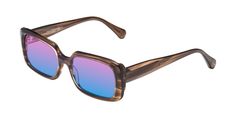 Unisex coffee narrow rectangle full-rim sunglasses frames are available in variety of colors to match any outfit. These affordable qualified horn-rimmed geek-chic gradient sunglasses include free single-vision prescription pink / blue gradient lenses with AR and 100% UV protection, a case and a cleaning cloth. Bifocal and progressive lenses are supported. Who says you have to be all business? The cartoon-like blend of thin and chunky rectangular frames and wide temple arms add boldness and fun t 60s Look, Coffee Geek, Gradient Sunglasses, Buy Coffee, Tinted Sunglasses, Medium Purple, Geek Chic, Figure It Out, Prescription Lenses