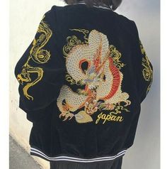 Japanese Autumn Embroidery Dragon Women's Baseball Jacket Velveteen Coat Sukajan Item description Brand Unbranded Size M-XL Size Type Regular Style Bomber Jacket Accents Embroidered Closure Zip Country/Region of Manufacture China Department Women Fabric Type Velveteen Features Full Zip Fit Regular Garment Care Machine Washable MPN Does not apply Occasion Casual Outer Shell Material Velveteen Pattern Animal Print Season Spring Theme Retro Type Jacket Vintage Yes Year of Manufacture 2020-2029   Sh Military Shoes, Japanese Jacket, Harajuku Punk, Couple Jacket, Kimono Yukata, Fur Clothing, Heavy Industry, Jeans Cargo, Baseball Women