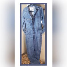 Zipper Front. Front And Back Pockets. Elastic Waistband. Blue Jean Jumpsuit, Jean Jumpsuit, Jean Pants, Jeans Jumpsuit, Blue Jean, Front Zipper, Blue Jeans, Jumpsuit Romper, Pants For Women