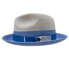 Elevate your style with our Urbaneer Collection's Carolina Royal Two-Tone Braided Stingy Brim Pinch Fedora Hat. Crafted with a matching grosgrain ribbon, this hat features a pinch crown adorned with a Montique pin. The unlined design offers breathability, while the 2" brim adds a sleek touch. Available in XL for an additional $5. Made from a durable polyester blend for lasting quality and comfort. Two Tone design Pinch Crown Montique Pin Grosgrain Ribbon detail Unlined Fedora for breathability B Fitted Fedora For Formal Summer Occasions, Fitted Flat Bill Panama Hat For Spring, Fitted Flat Bill Hats For Summer, Fitted Flat Bill Hat For Summer, Fitted Panama Hat For Spring Formal Occasions, Formal Fitted Panama Hat For Spring, Fitted Straw Hat With Flat Bill For Summer, Fitted Fedora For Kentucky Derby Vacation, Fitted Casual Panama Hat For Kentucky Derby