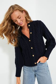 Navy Cotton Colette Cardigan | Tuckernuck Sweaters With Buttons, Navy Cardigan, Button Up Sweater, Navy Blue Sweater, Cotton Cardigan, Winter 2024, Fall 2024, Kids Sleepwear, Too Short