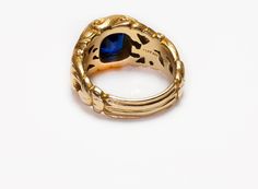 Sapphire Ring Antique, Mens Gold Diamond Rings, Yellow Gold Sapphire Ring, Antique Tiffany, Gold Sapphire Ring, Ring Antique, 18k Gold Ring, Mens Ring, Mens Gold